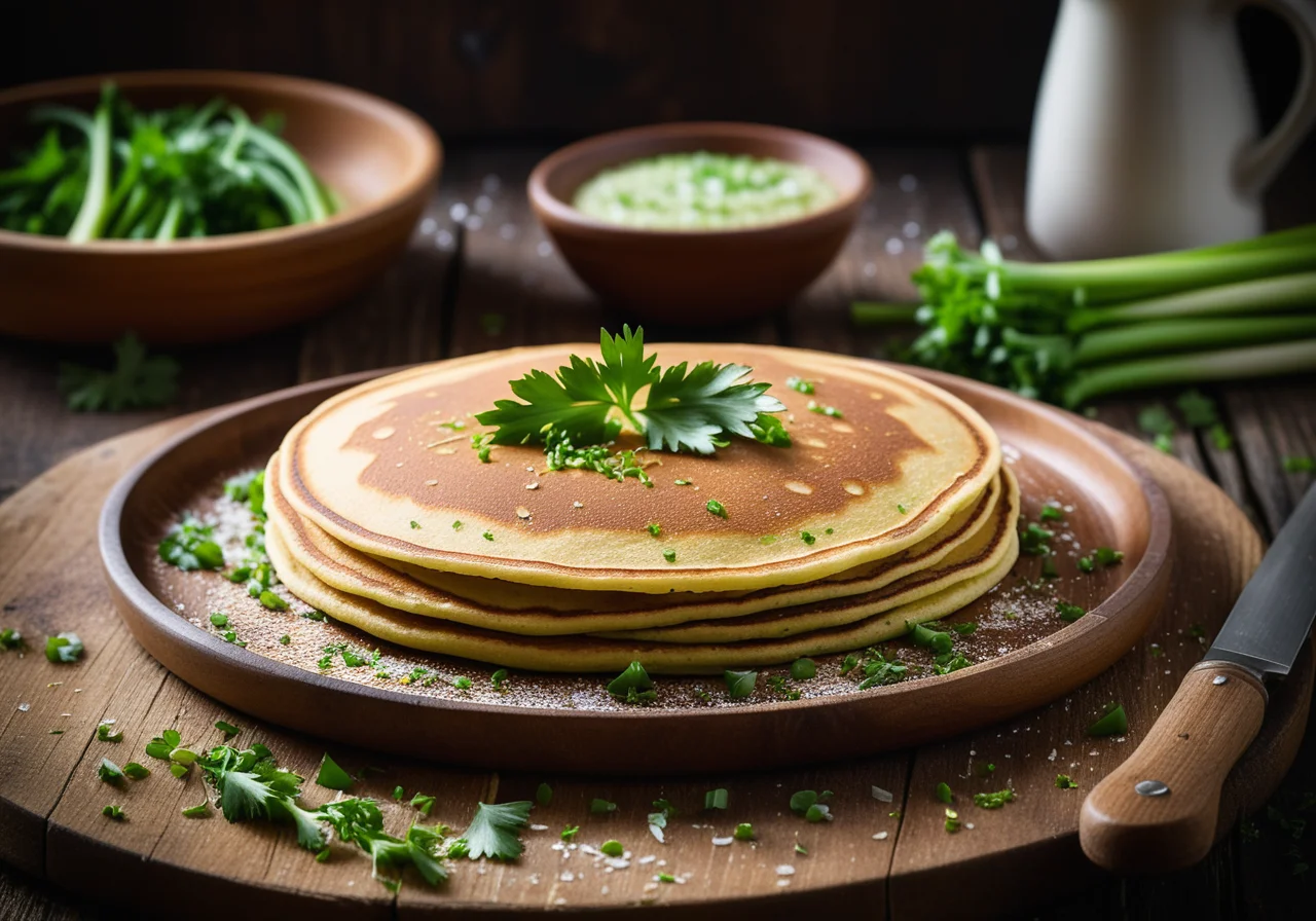 Whole Wheat Pancake with Leek