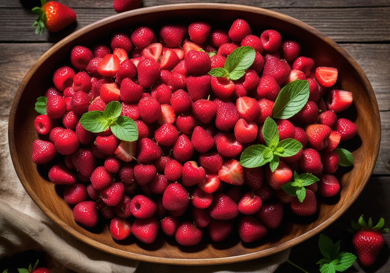 Caramelized Strawberry Rhubarb Salad