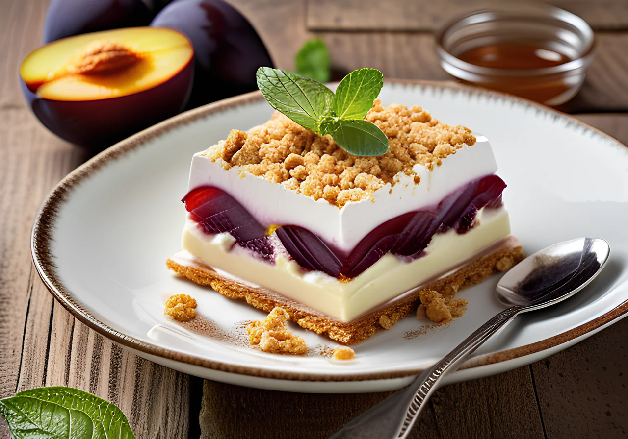Plum Layered Dessert