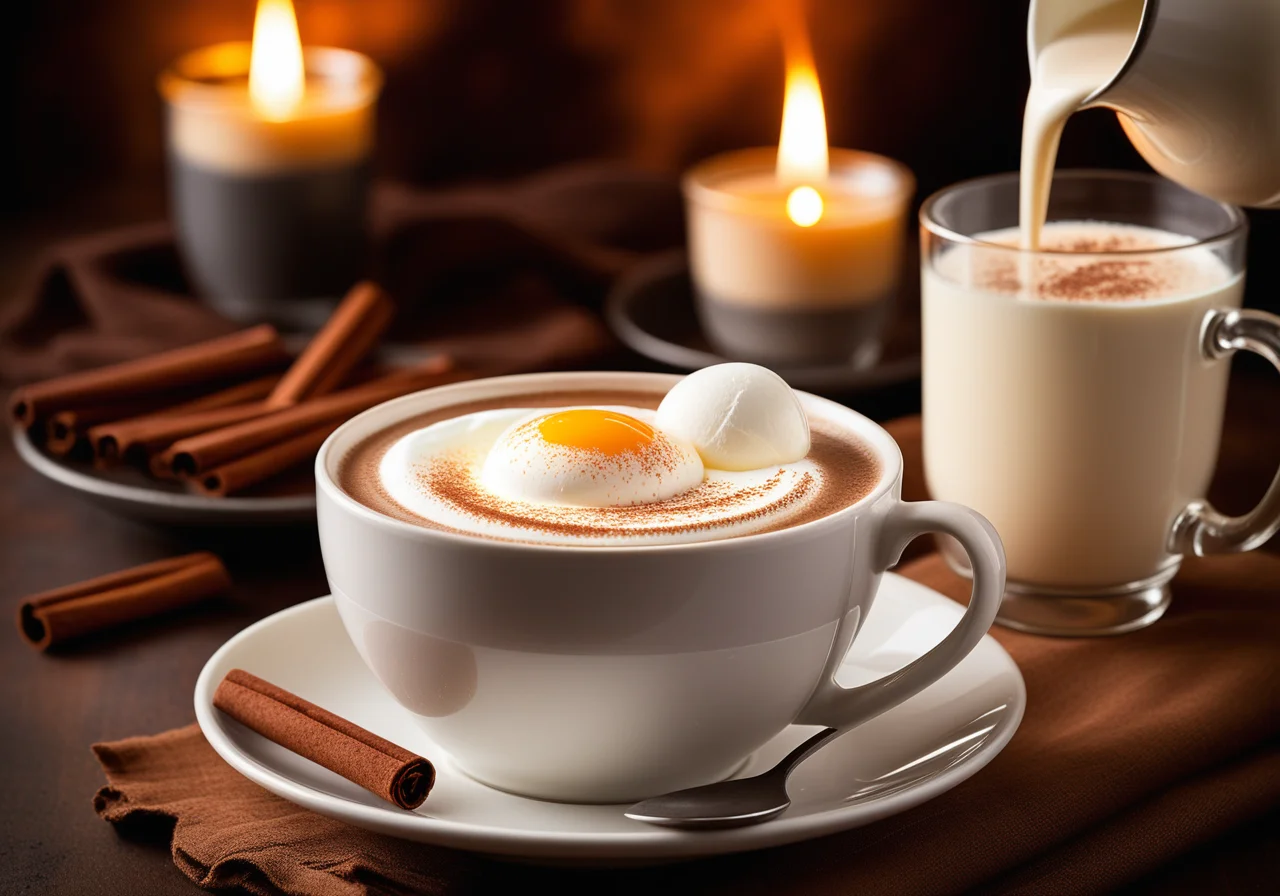 Hot Milk with Egg Liqueur