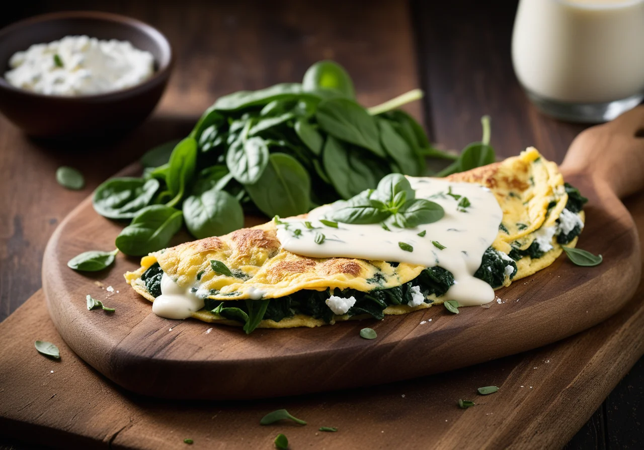 Spinach and Goat Cheese Omelette