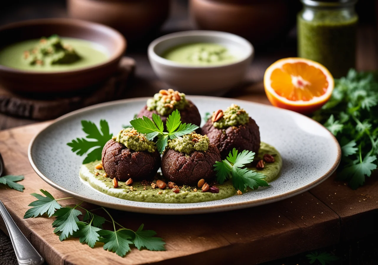 Venison Nut with Chervil Pesto