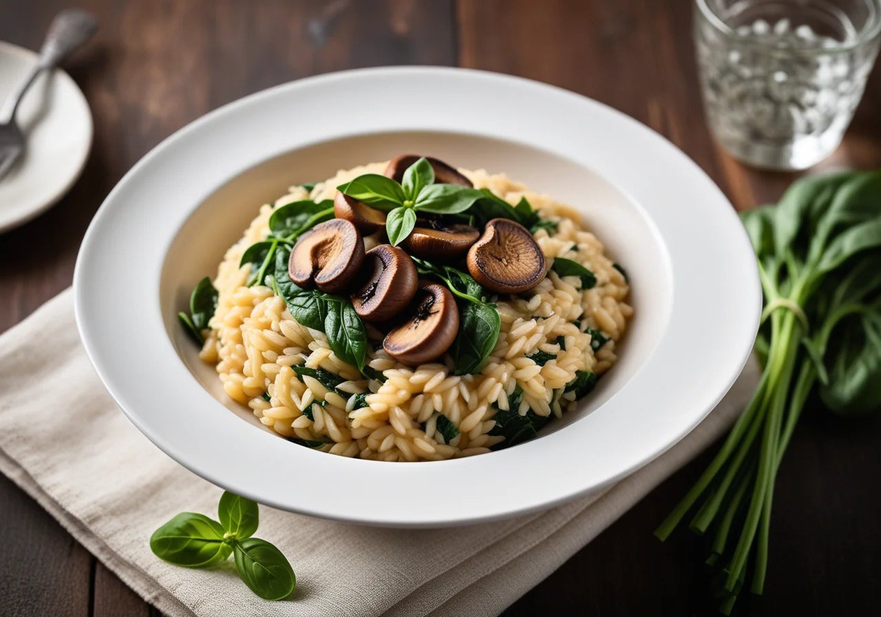 One-Pot Orzo Risotto with Mushrooms