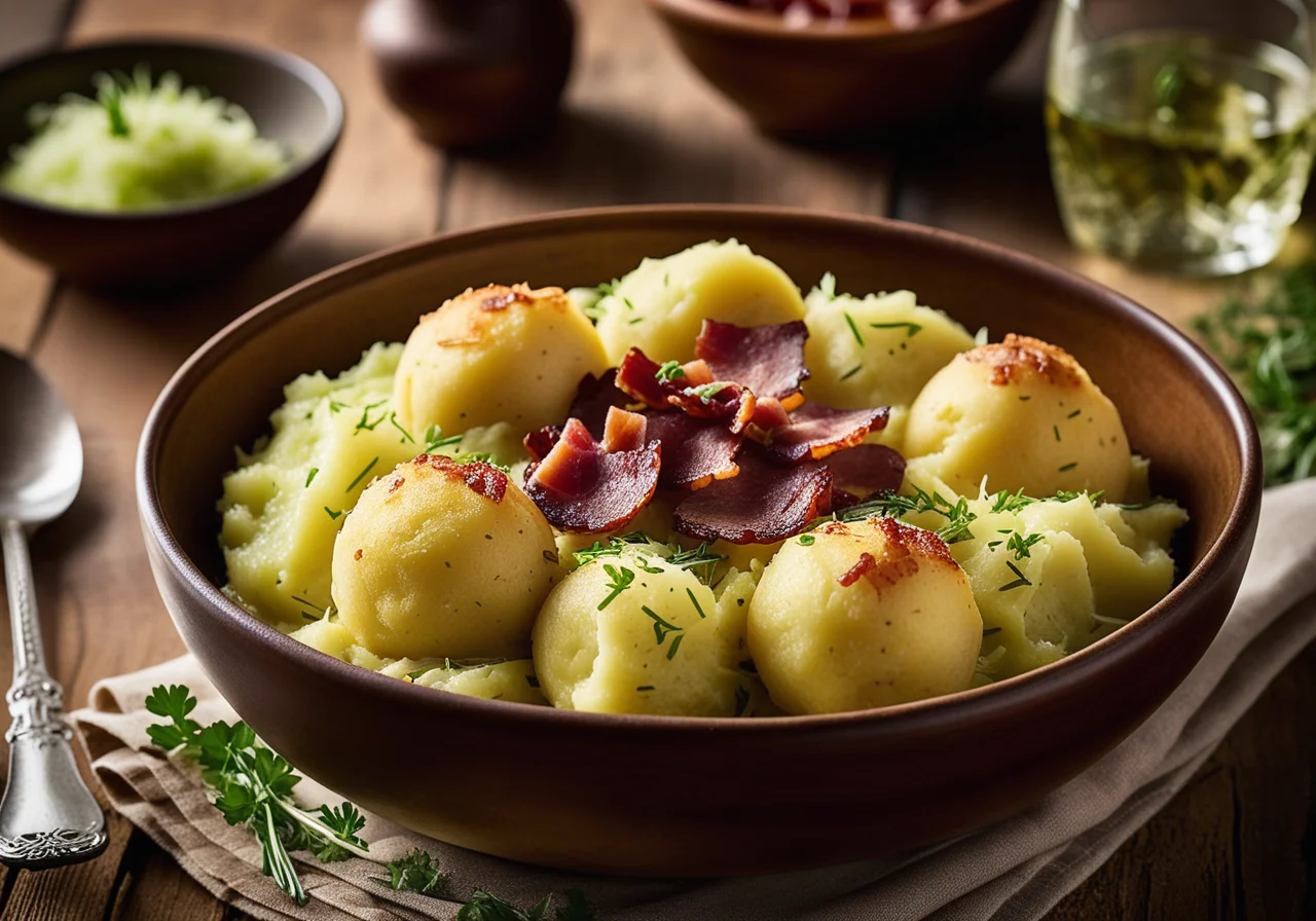 Potato Dumplings with Sauerkraut