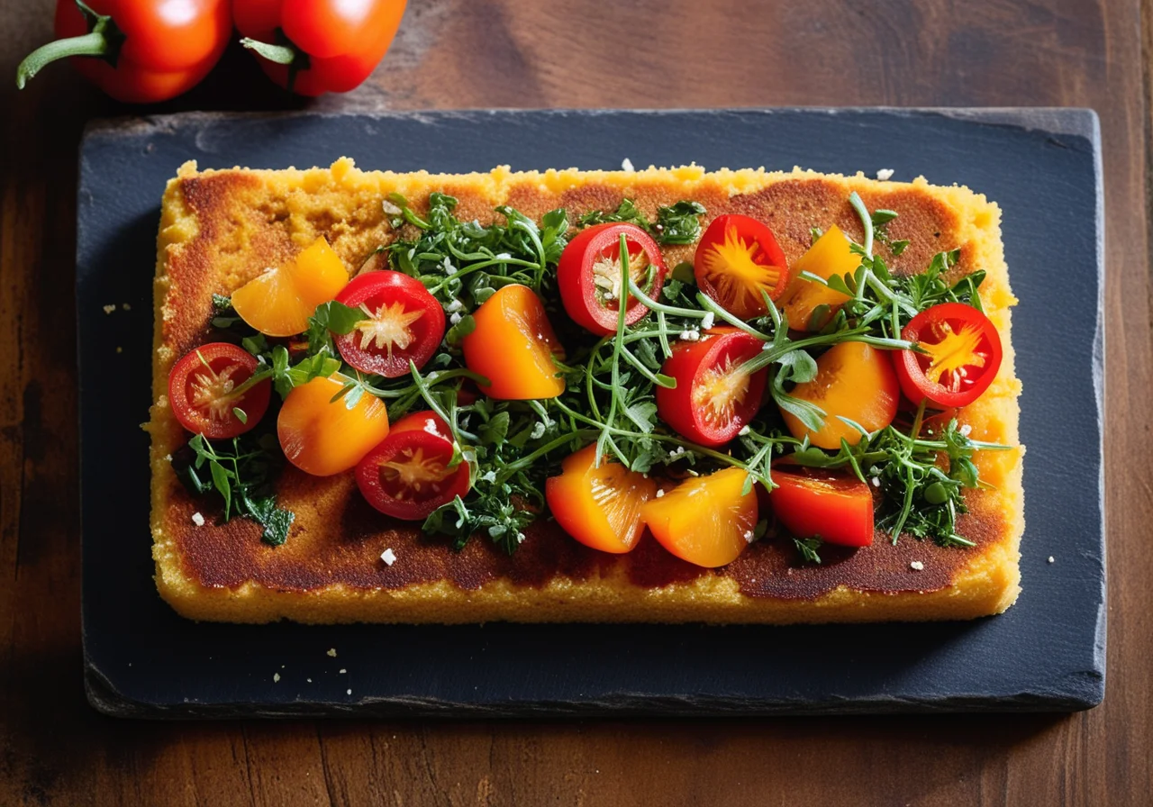 Semolina Cutlets with Bell Pepper Vegetable