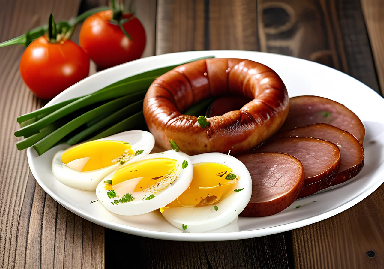 Wurstsalat with Egg and Tomatoes