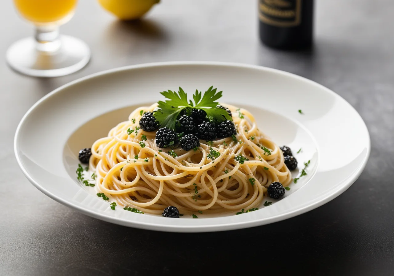 Spaghetti with Caviar