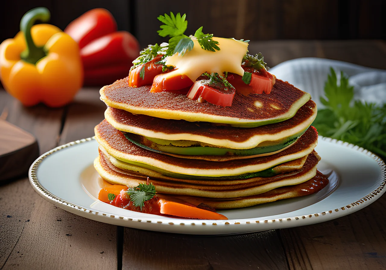 Ground Meat Pancake Tower