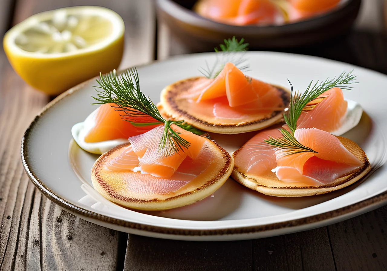 Smoked Salmon on Blini