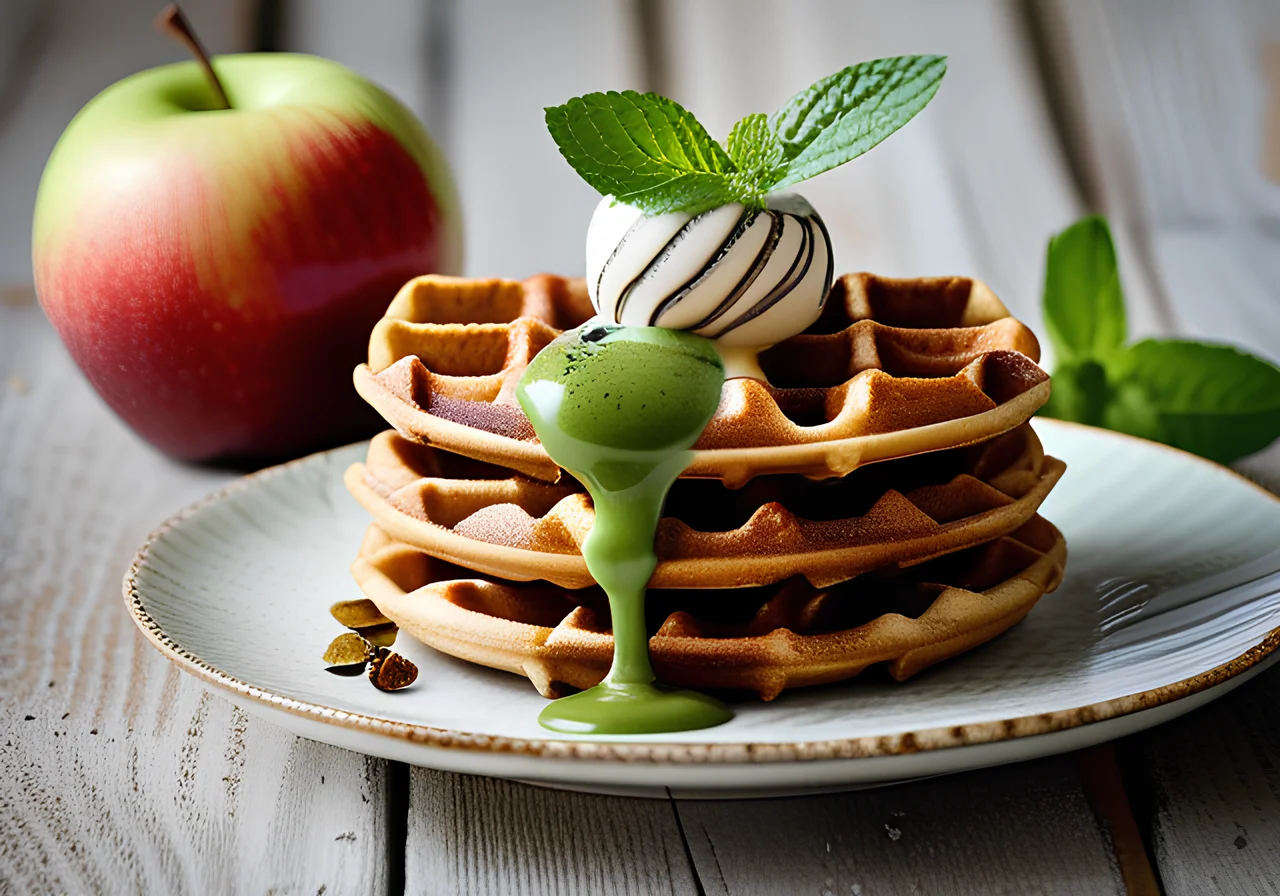 Waffles with Apple Cream Filling