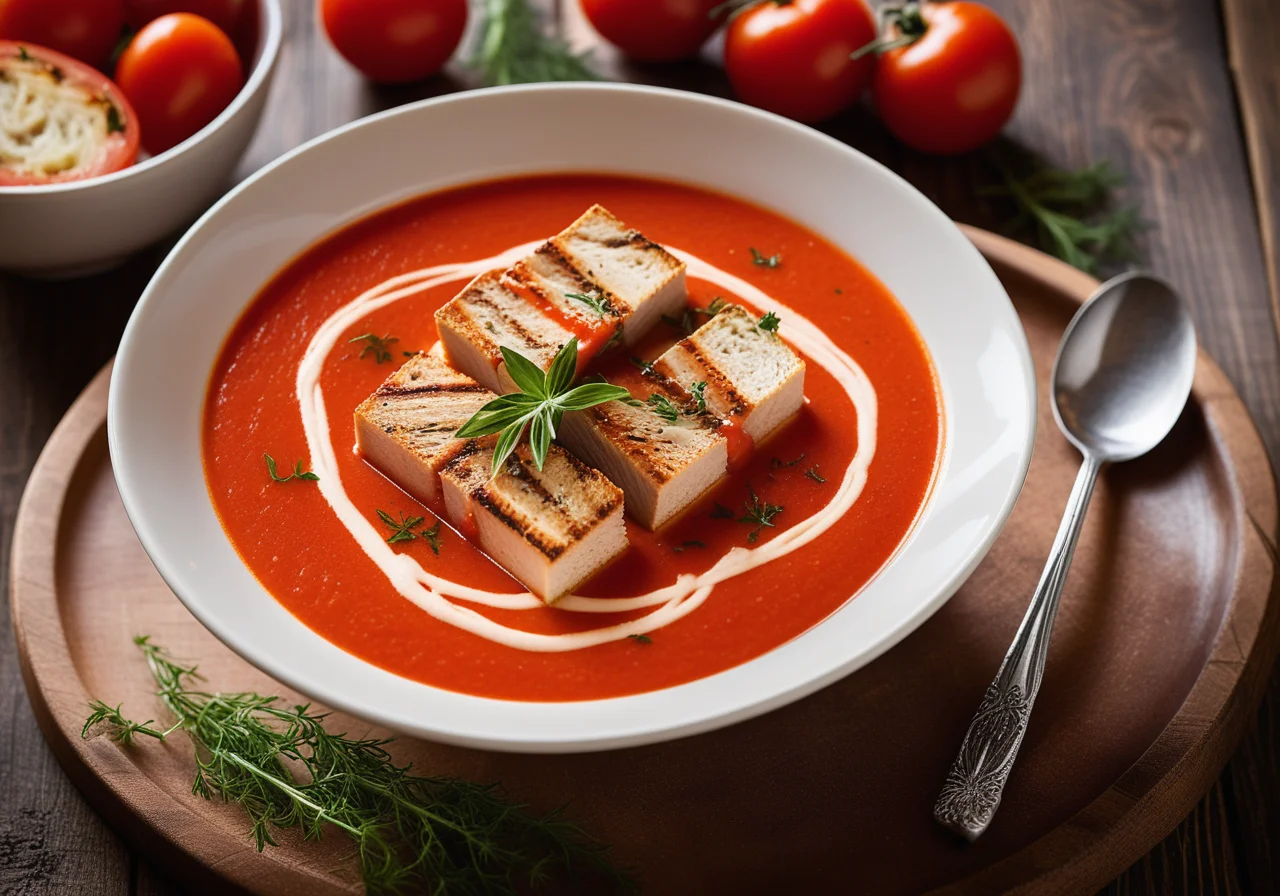 Tomato Soup with Fennel and Fish