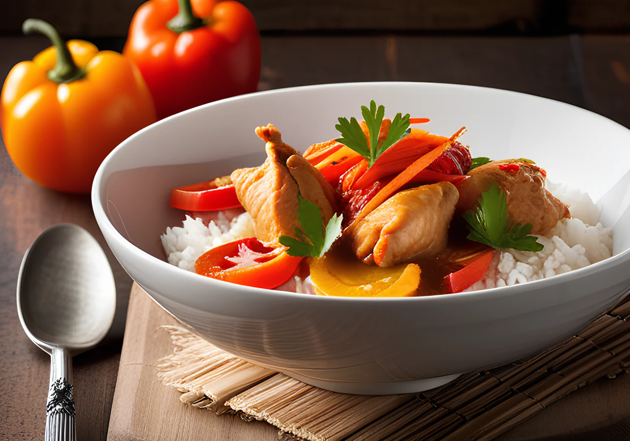 Red Thai Curry with Chicken and Kamalis