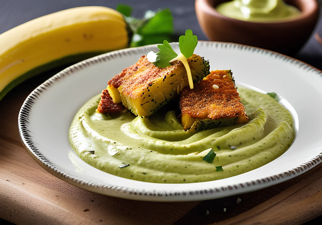 Baked Zucchini with Dip