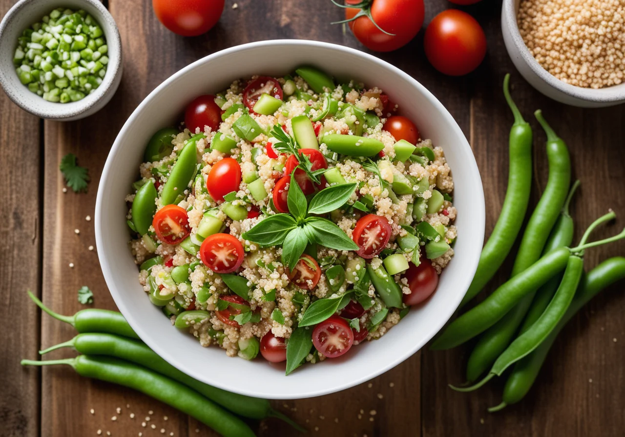 Quinoa salad with beans