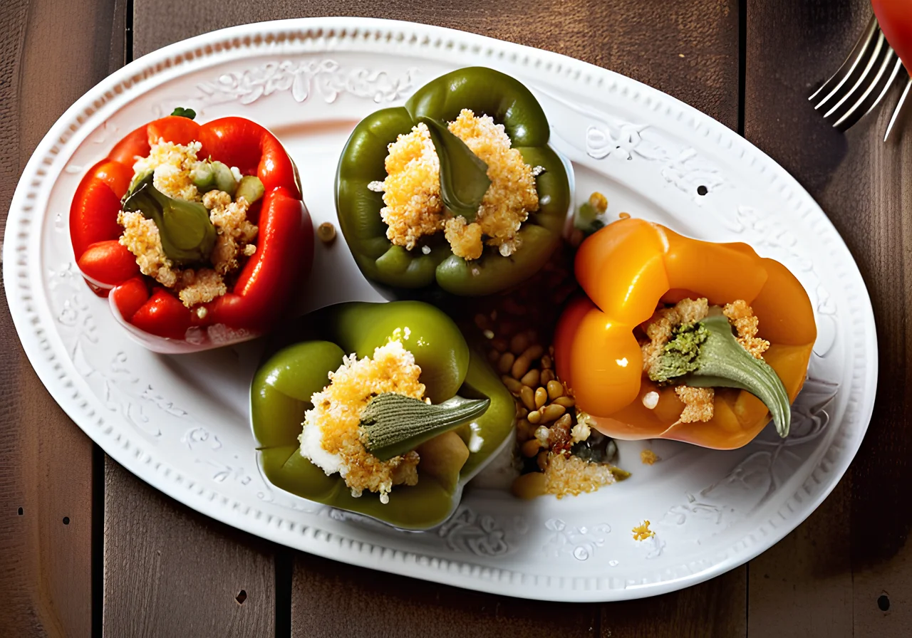 Stuffed Peppers with Couscous and Sheep's Cheese