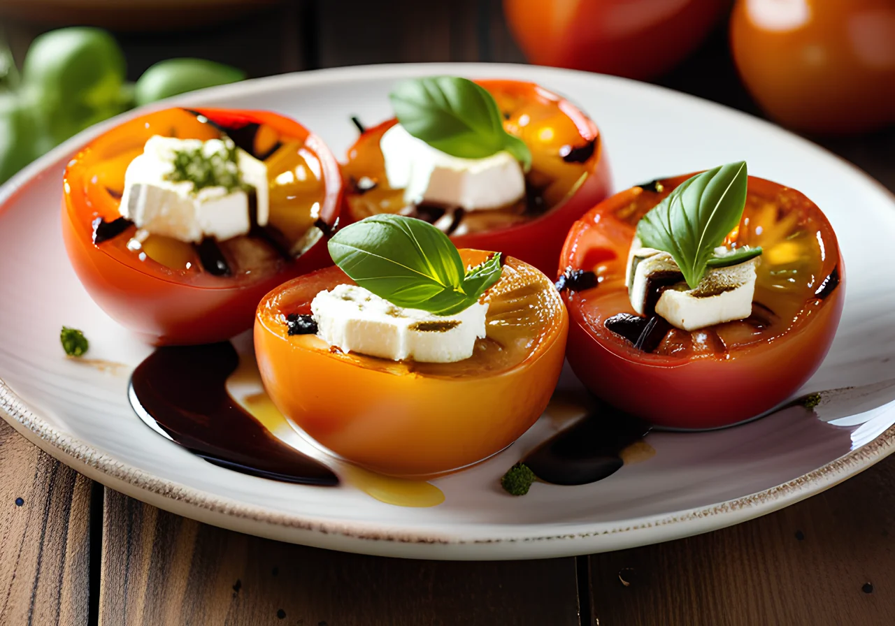 Baked Tomatoes with Sheep Cheese
