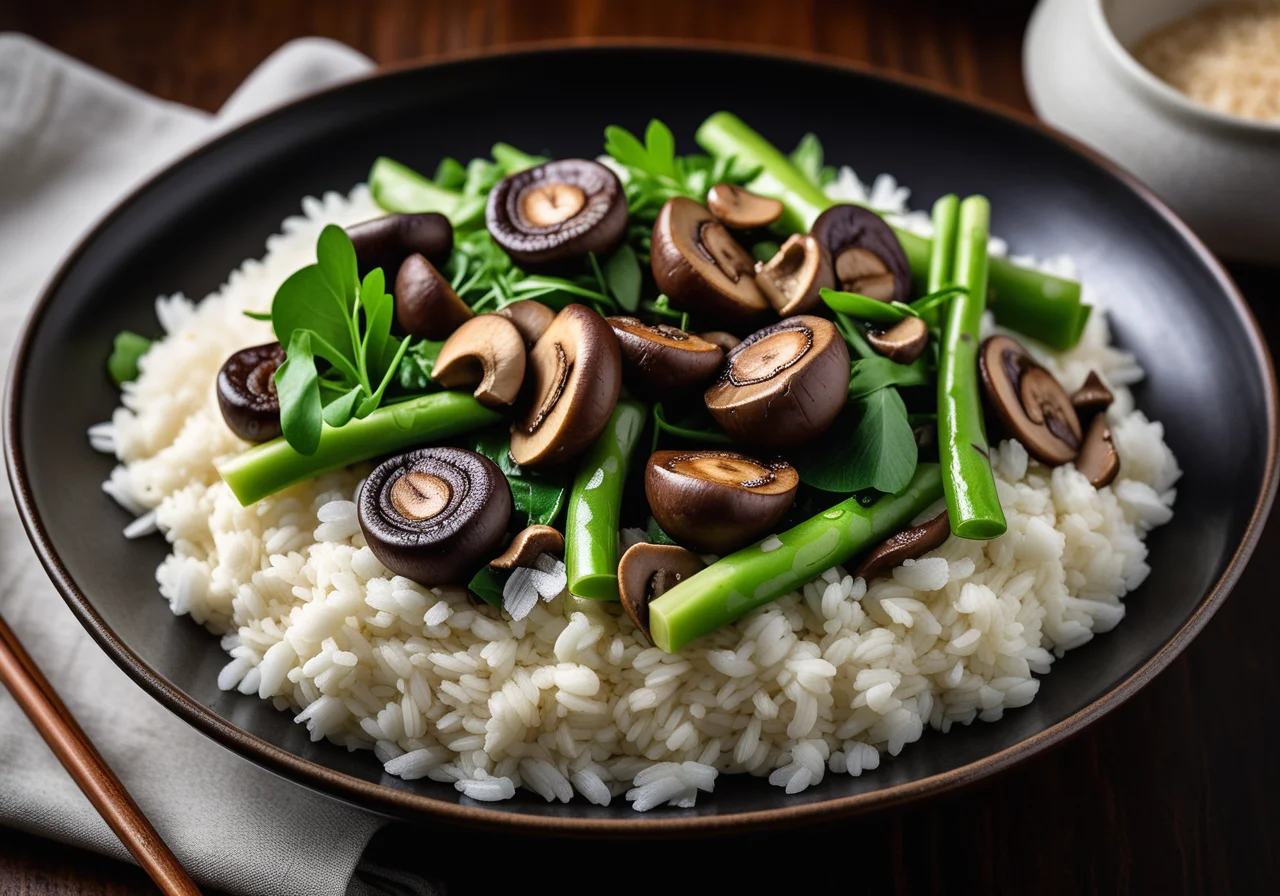 Vegetables with Mushrooms from the Wok