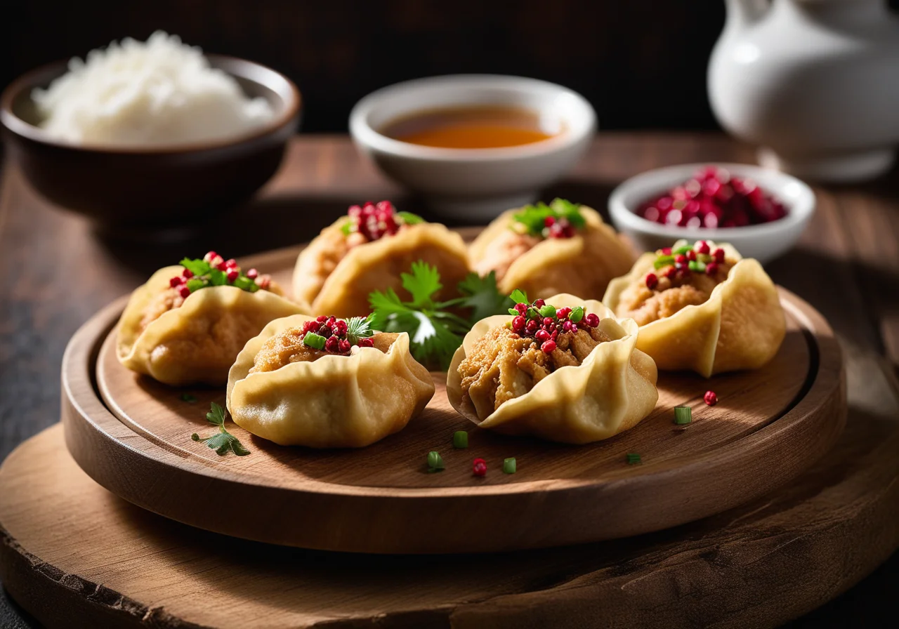 Wan Tans with Chicken Filling