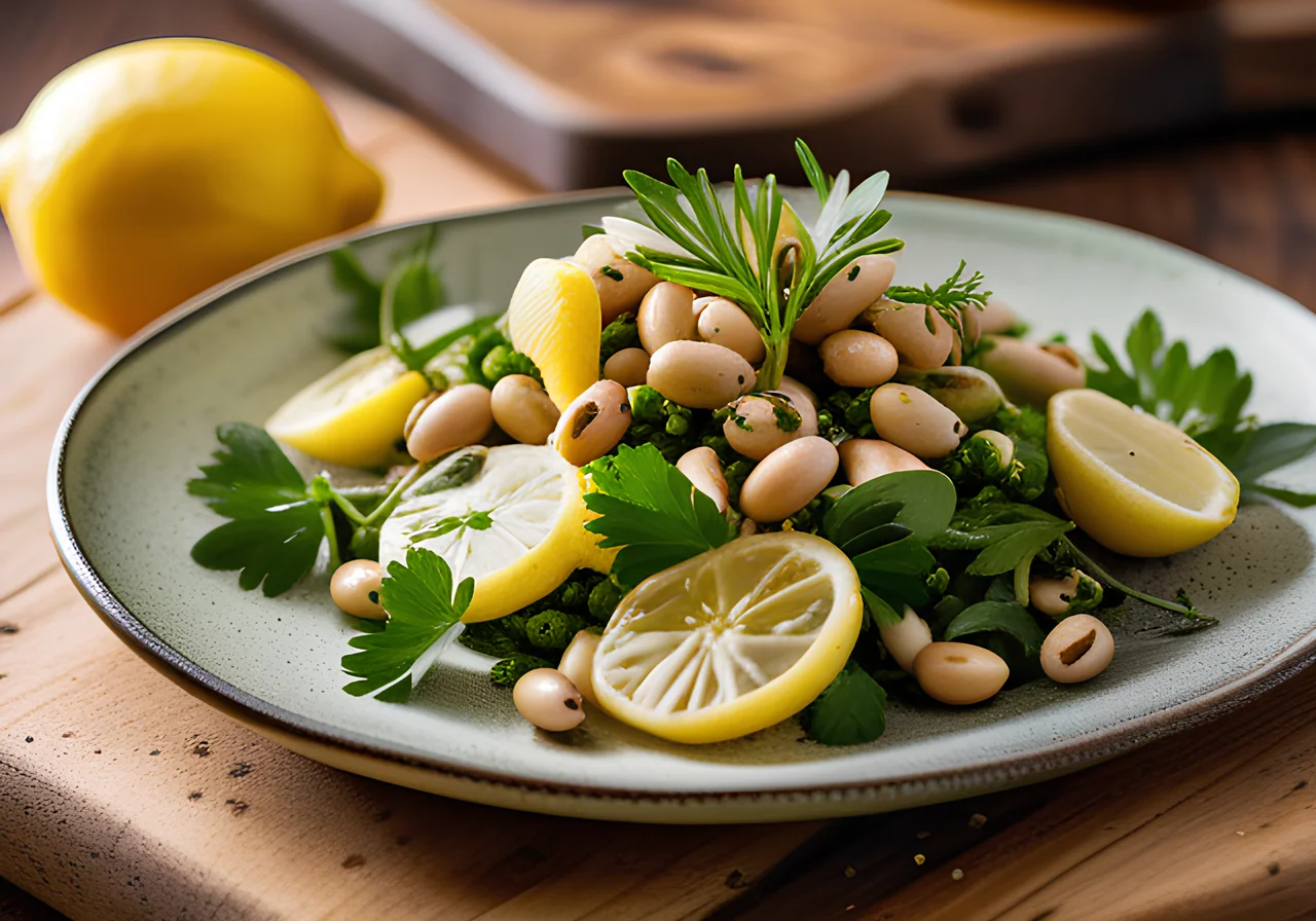 Lemon Bean Salad with Parsley