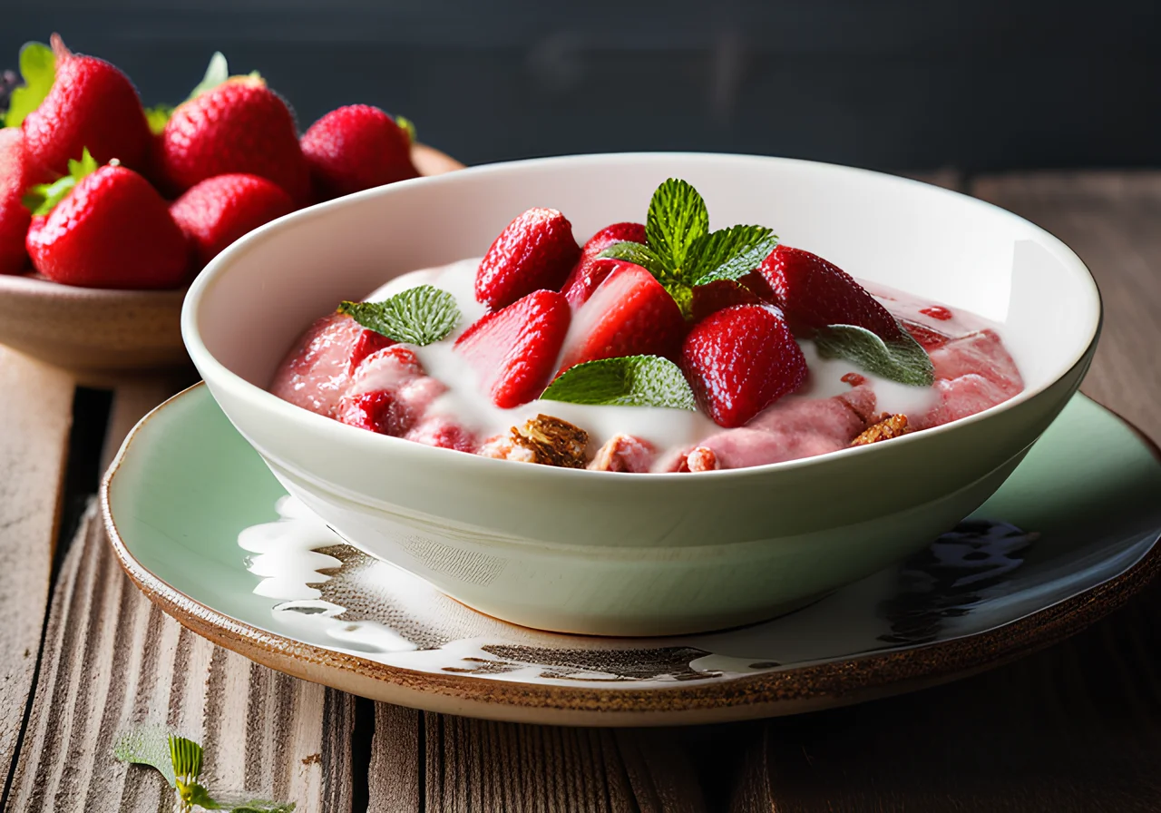 Strawberry Rhubarb Porridge