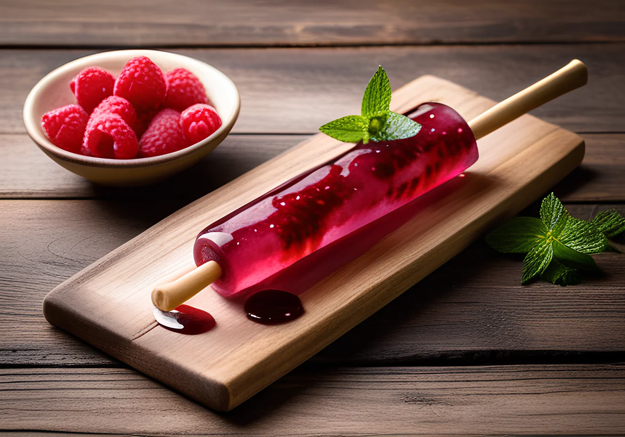 Raspberry Skyr Ice on a Stick