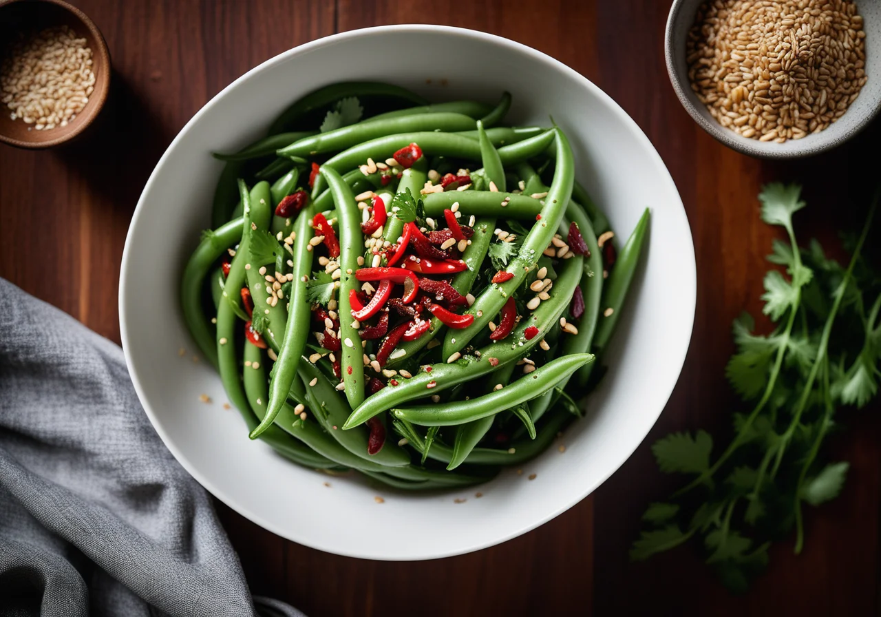 Green Bean Salad with Sesame and Cilantro
