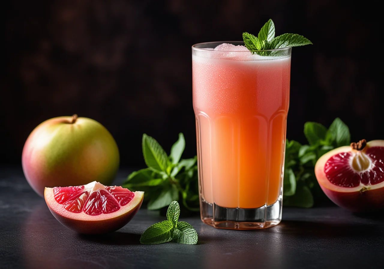 Pomelo Plum Drink