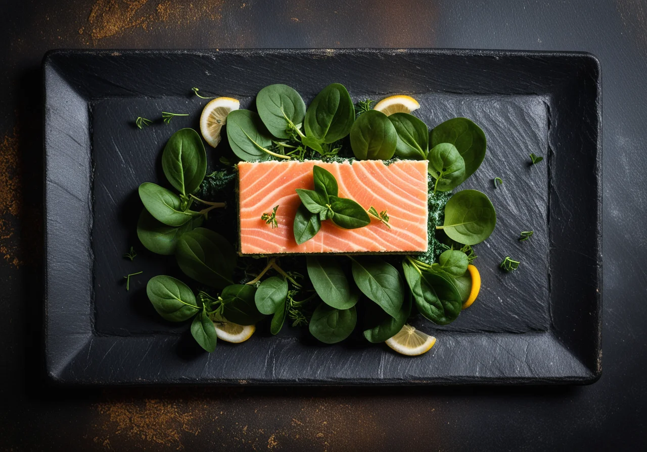 Salmon and Pike-Perch Spinach Terrine