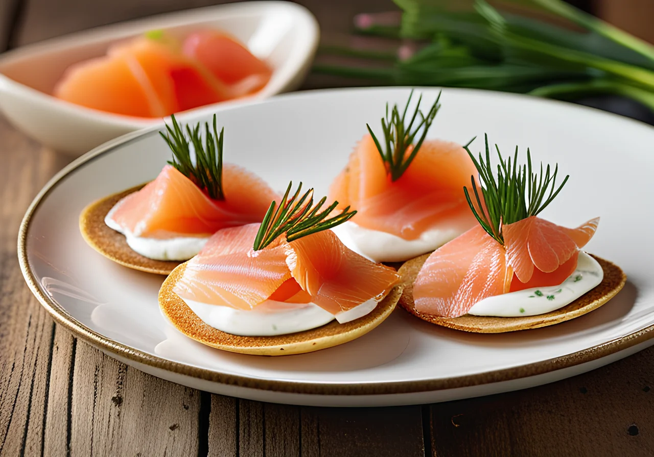 Smoked Salmon Blinis with Sour Cream