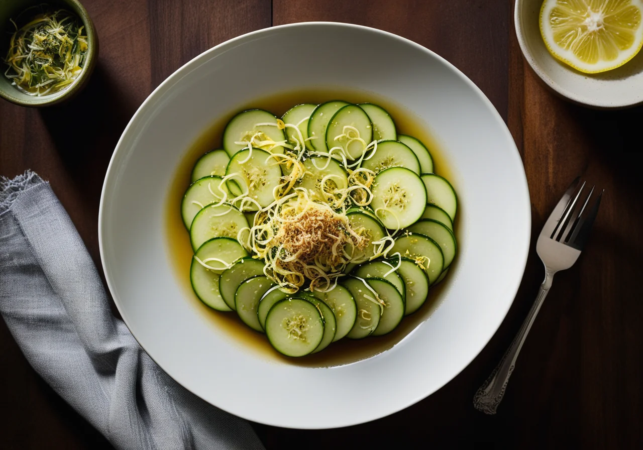 Marinated Zucchini with Ginger Syrup