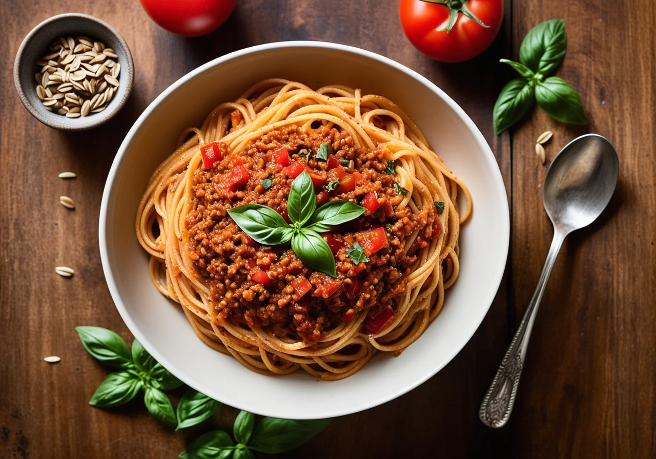 Spaghetti with Lentil Bolognese