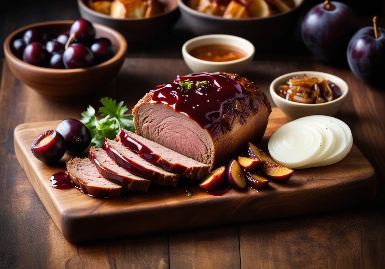 Pork Roast with Plum Filling