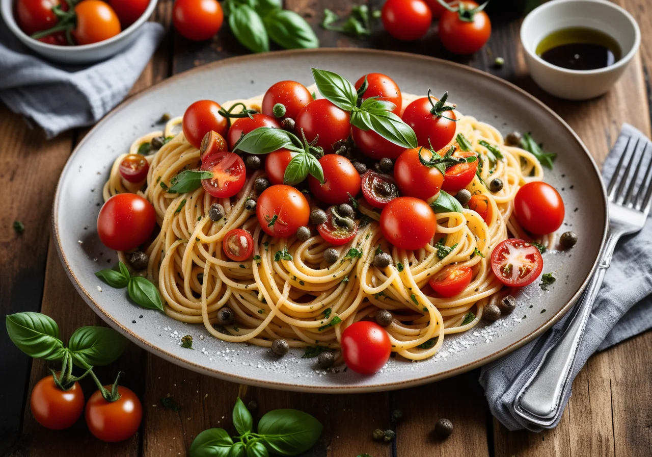 Spaghetti with Cherry Tomatoes