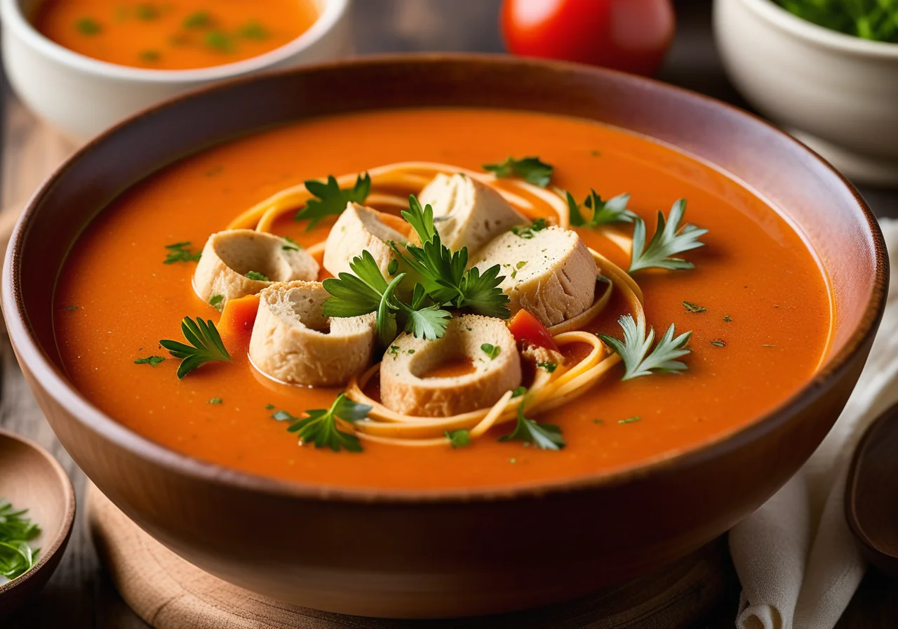 Paprika Soup with Chicken