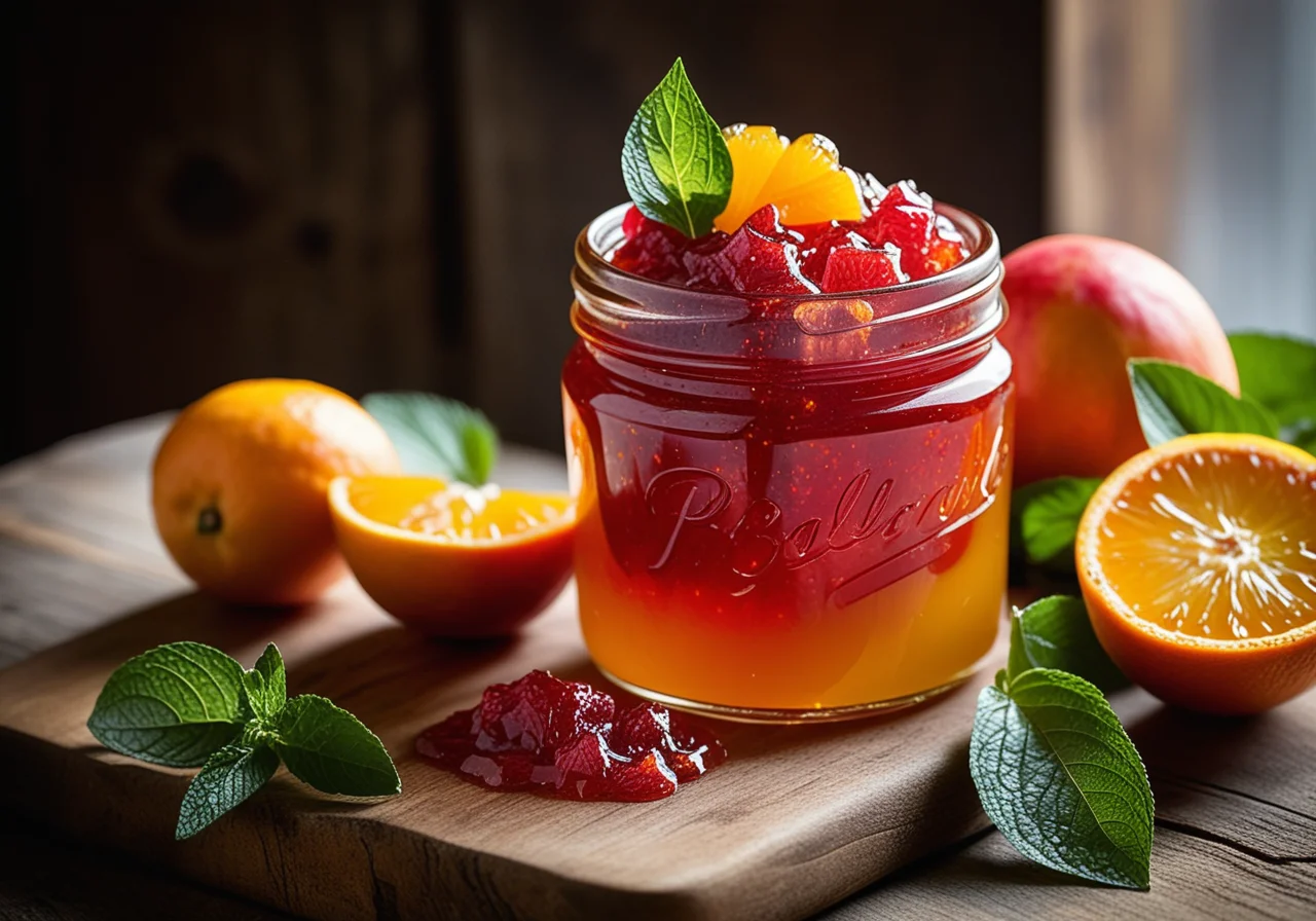 Orange Marmalade with Rhubarb