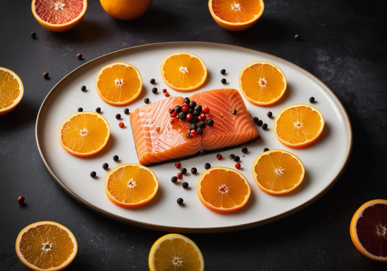 Marinated Salmon with Oranges and Szechuan Pepper