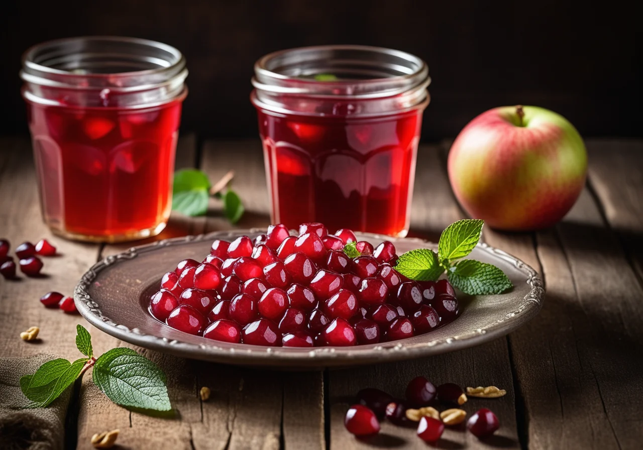 Apple Jelly with Pomegranate