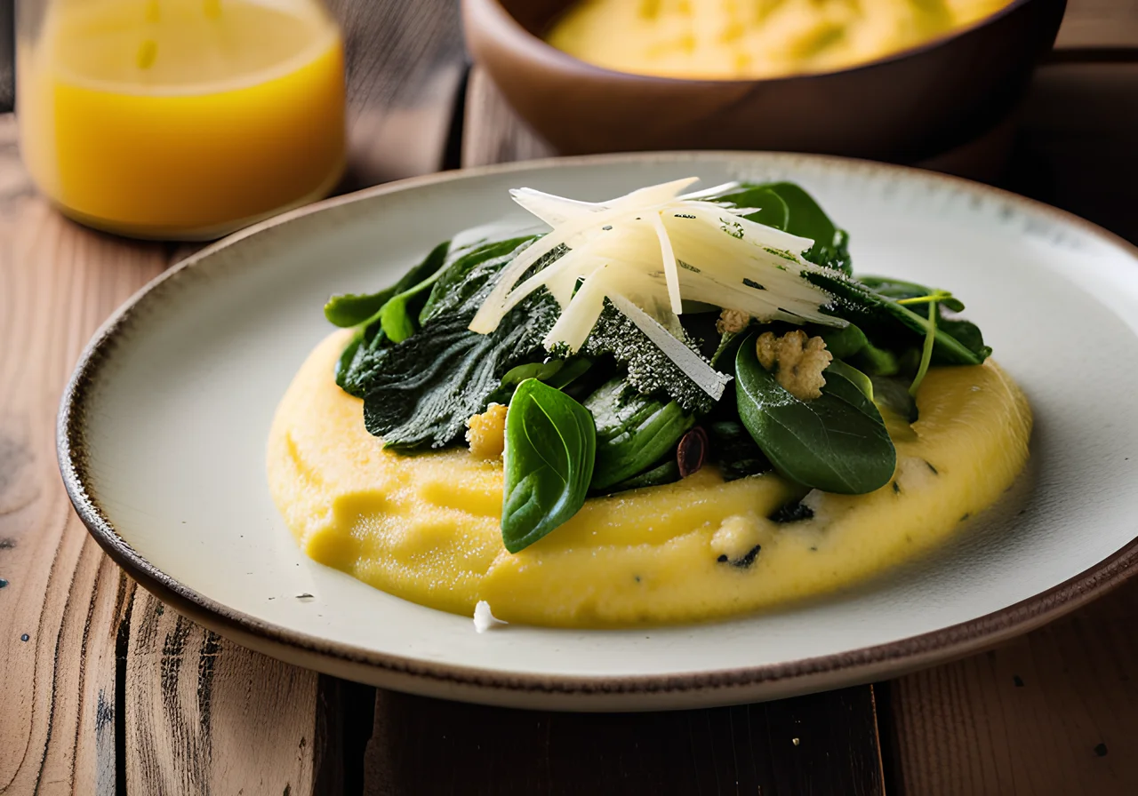 Fennel-Spinach Vegetable with Polenta