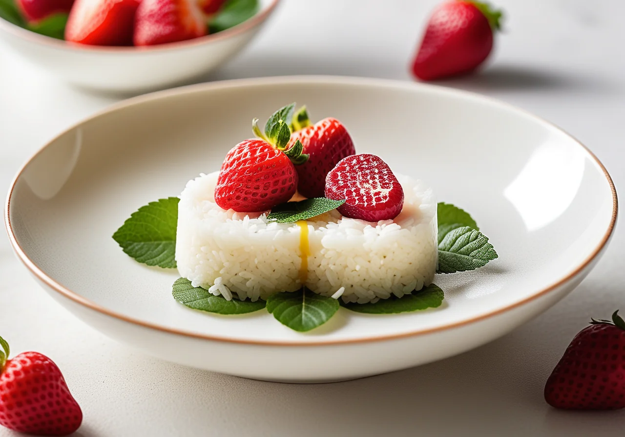 Sweet Milk Rice Sushi with Candied Ginger