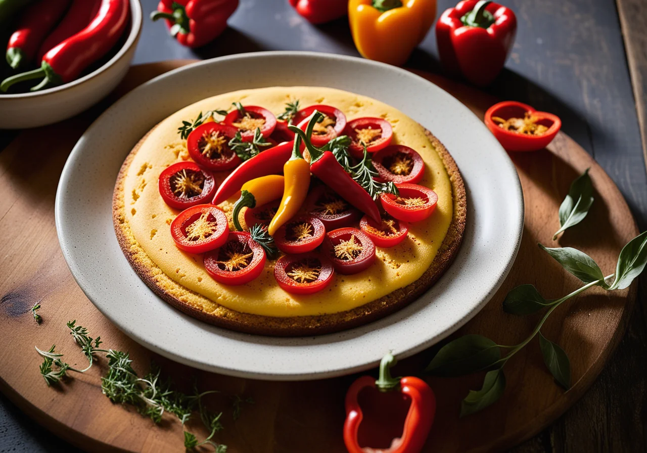 Polenta-Paprika-Pizza