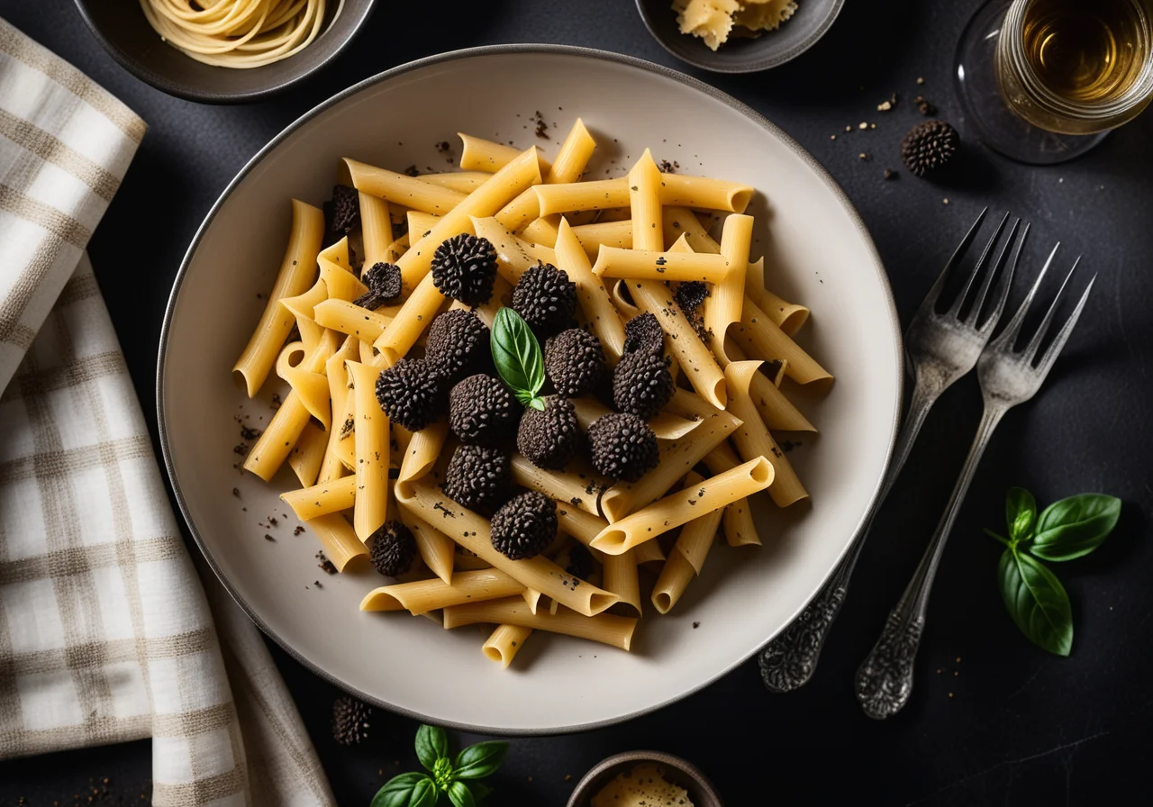 Filled Pasta with Black Truffles