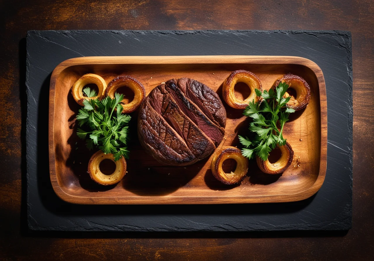 Filet Mignon with Butter and Vegetables