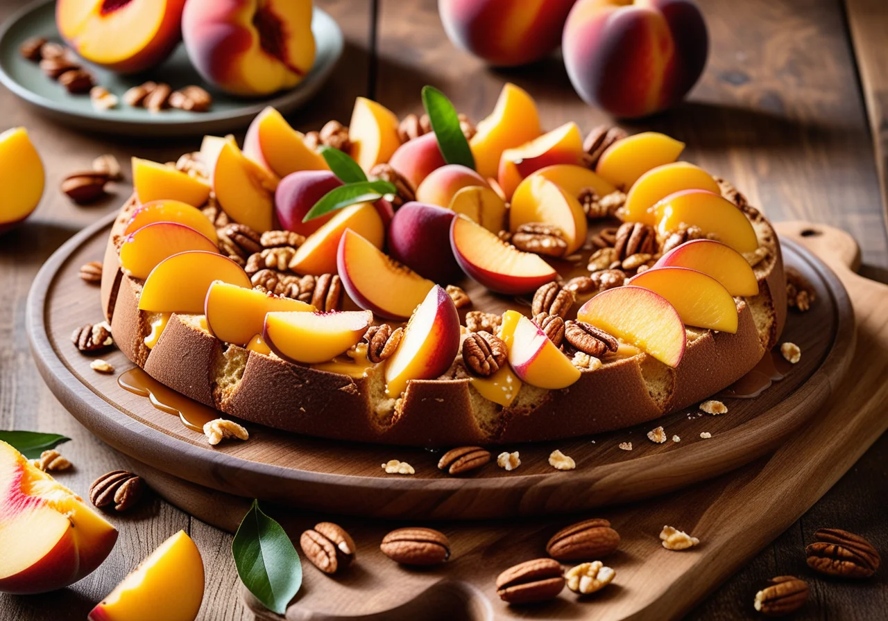 Panettone with Peaches and Nuts