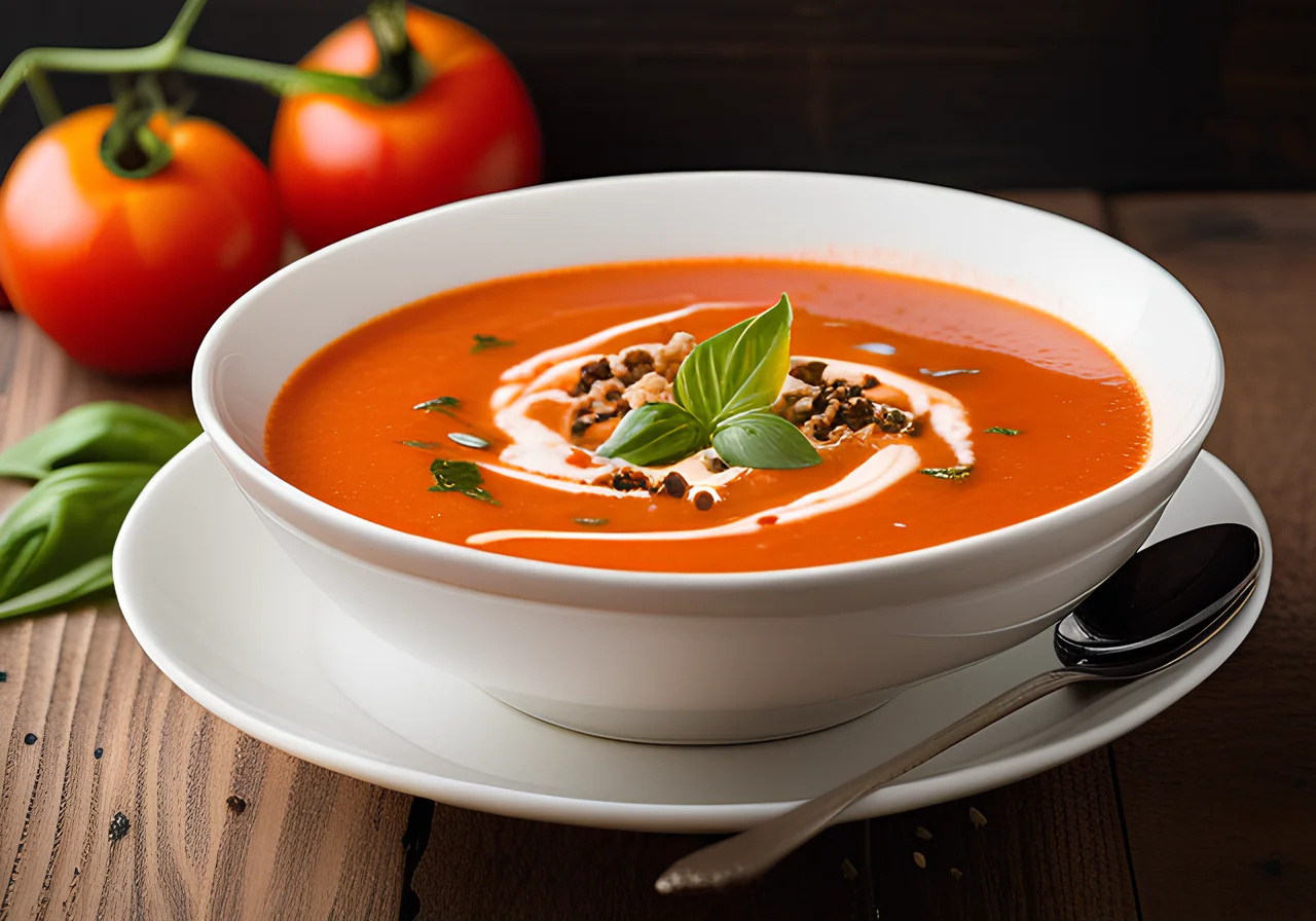 Tomato Cream Soup with Sesame
