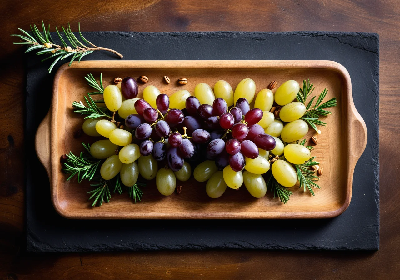 Baked Grapes with Goat Cheese