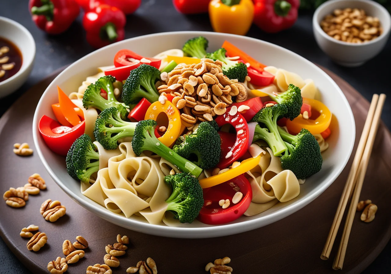Egg Noodles with Vegetables in Chinese Style