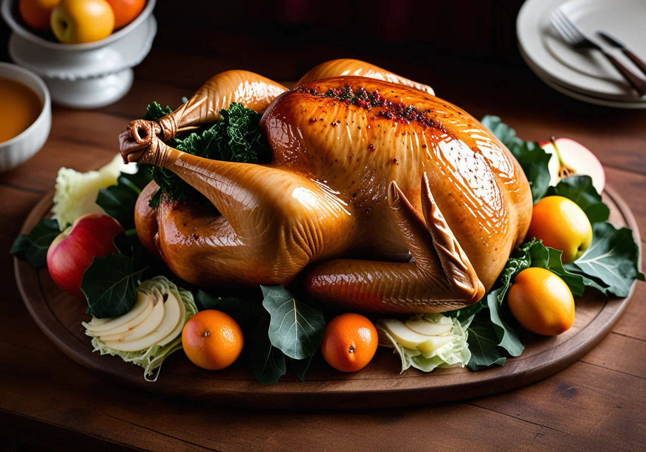 Stuffed Turkey with Cream Sauce