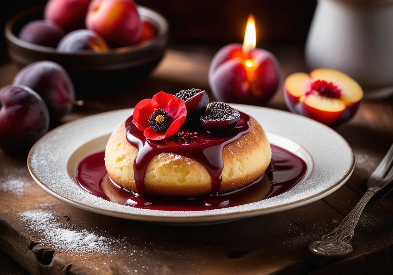 Germknödel with Plums