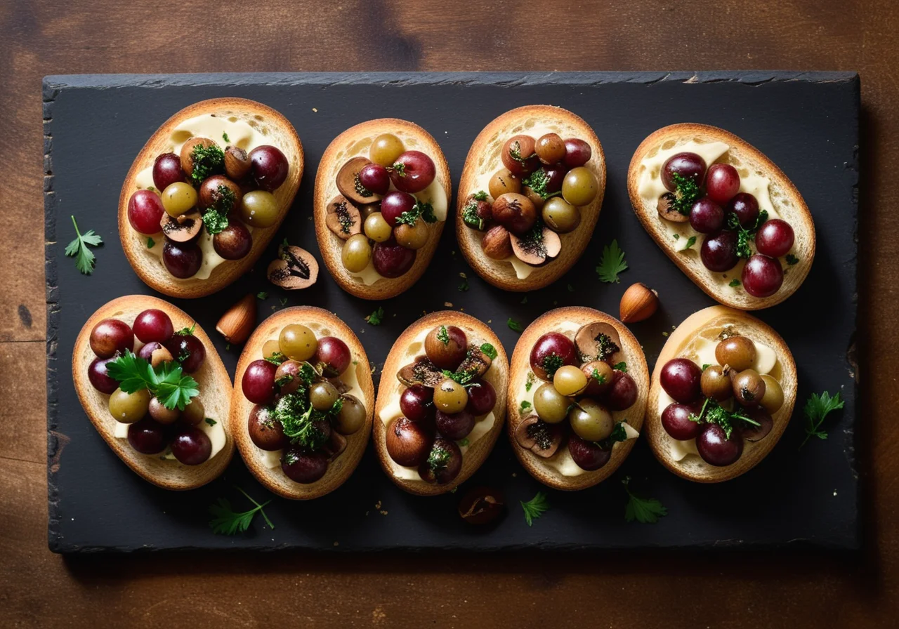 Bruschetta with Chestnut Mushrooms