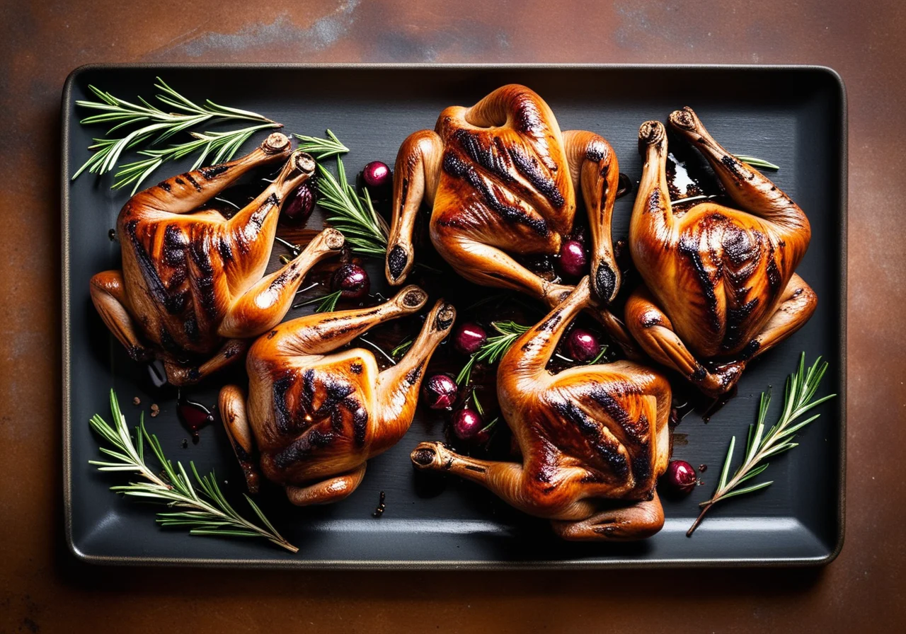 Grilled Rosemary Quails